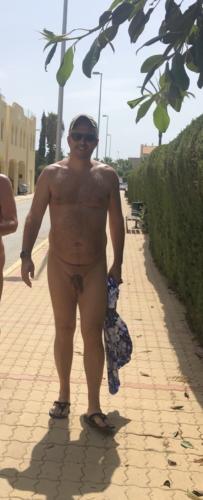 Walking down the street.....naked